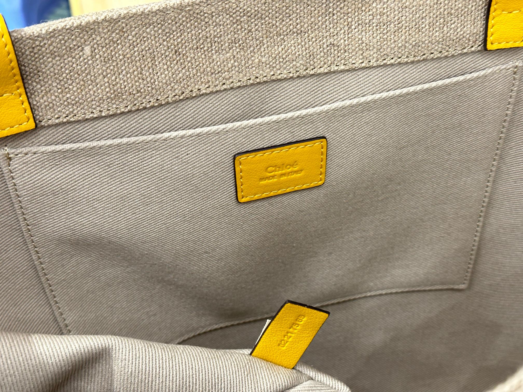 Chloe Large Woody Tote Bag In Linen 